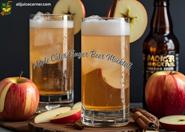 Apple Cider Ginger Beer Mocktail