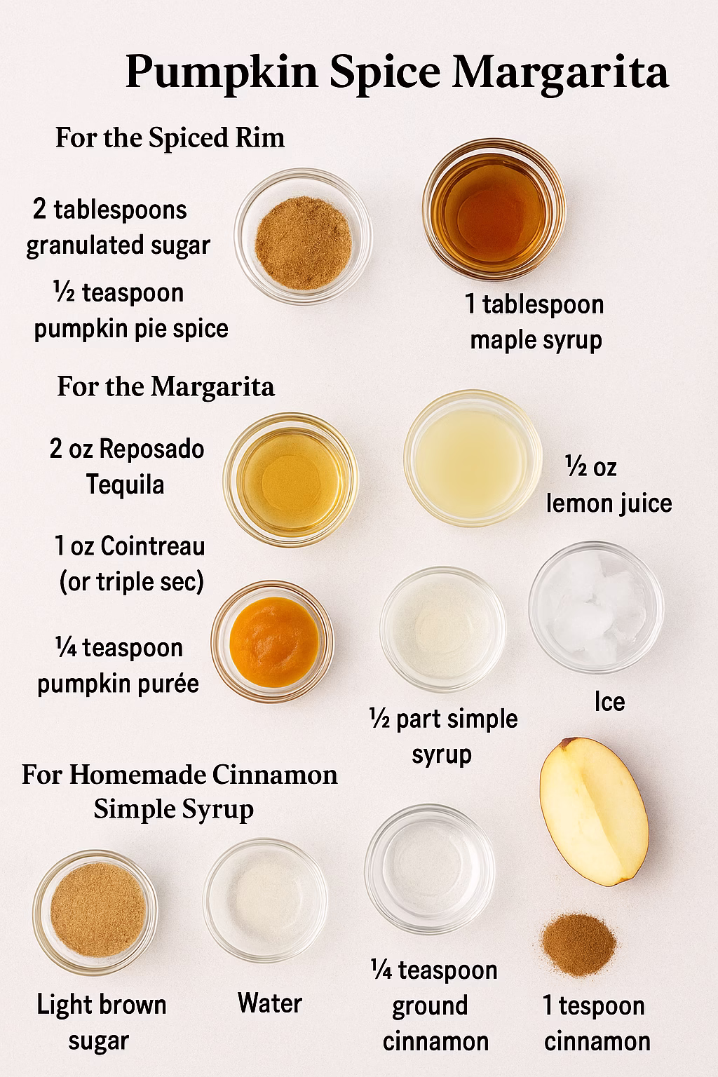 Pumpkin Spice Margarita Recipe Ingredients