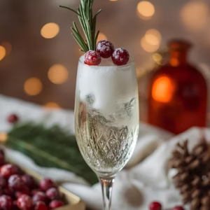 White Cranberry Christmas Mimosa