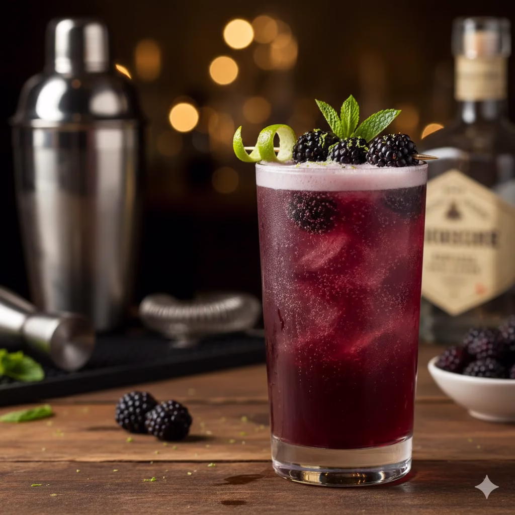 Blackberry Gin Fizz