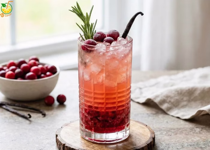 Vanilla Cranberry Crush Mocktail