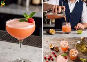 Raspberry Passionfruit Tequila Sour  