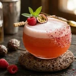 Raspberry Passionfruit Tequila Sour
