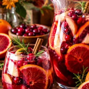 Blood Orange Cranberry Fall Spiced Sangria