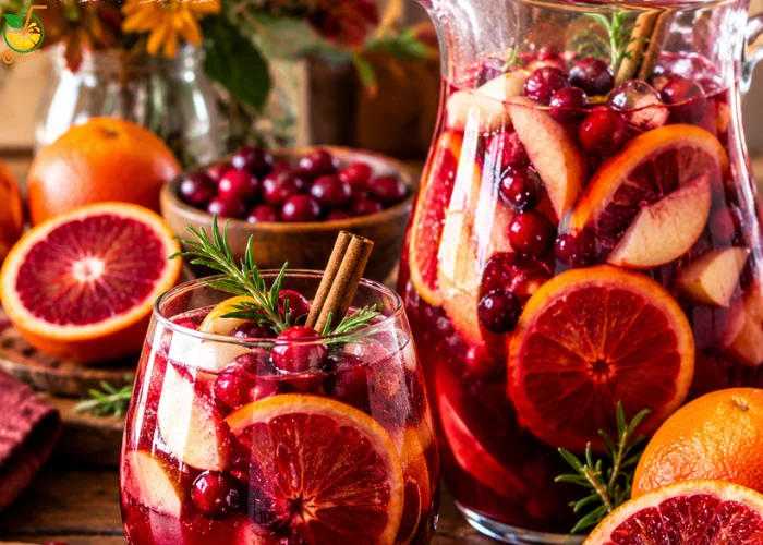 Blood Orange Cranberry Fall Spiced Sangria