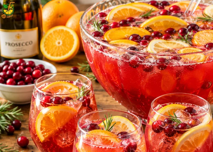Cranberry Orange Prosecco Punch
