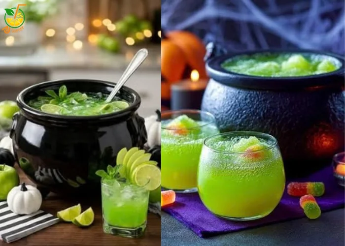 Spooky Green Apple Cauldron Punch